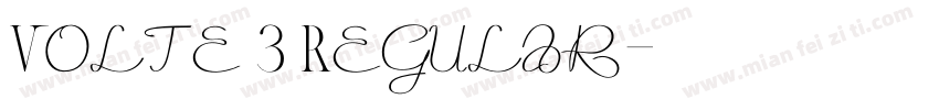 Volte 3 Regular字体转换